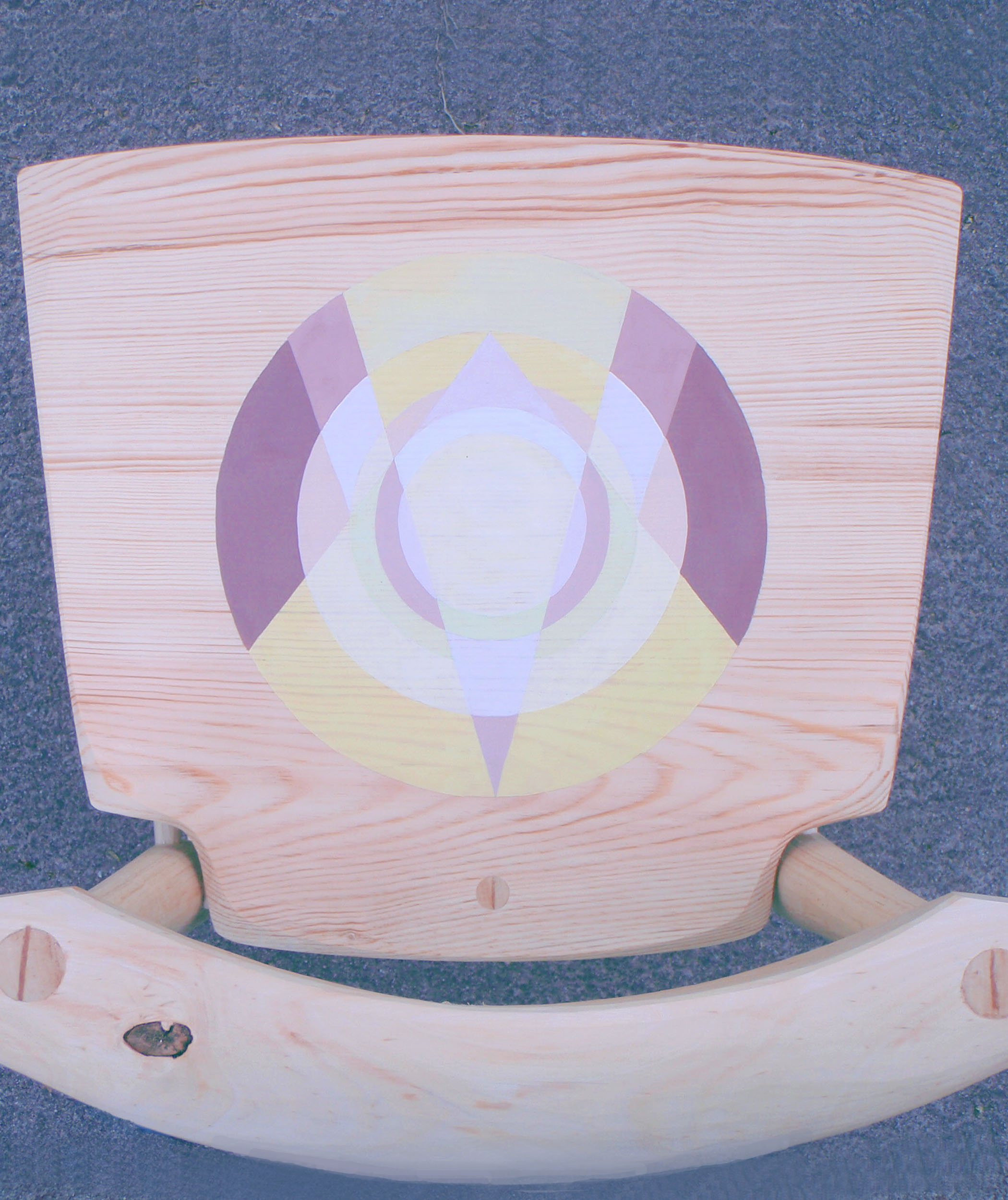 målad stolssits, dekorativ stolssits, Greenwood, färskträslöjd, möbelslöjd