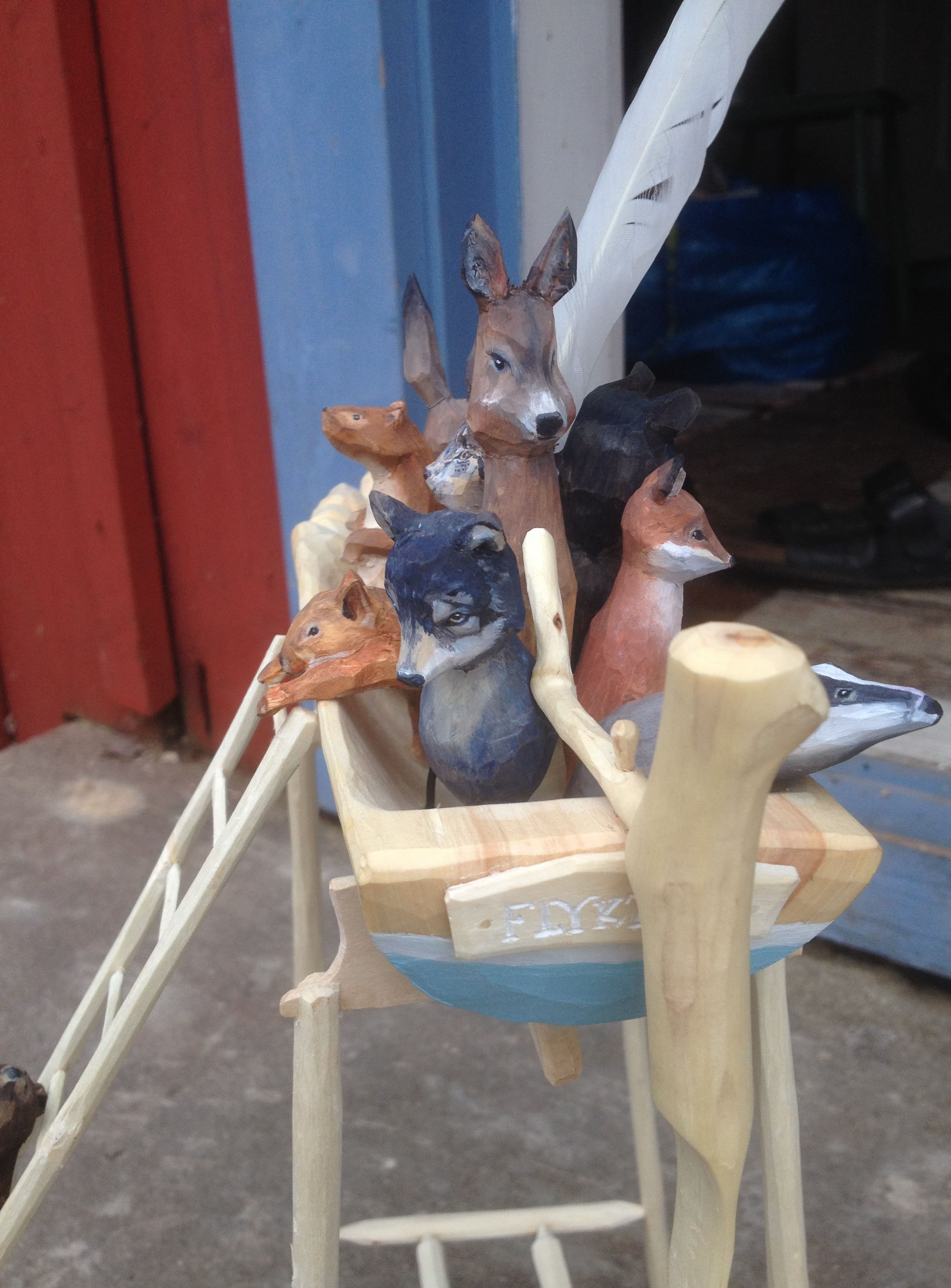 färskträslöjd, träslöjd, slöjd, träfigur, trädjur, träbåt