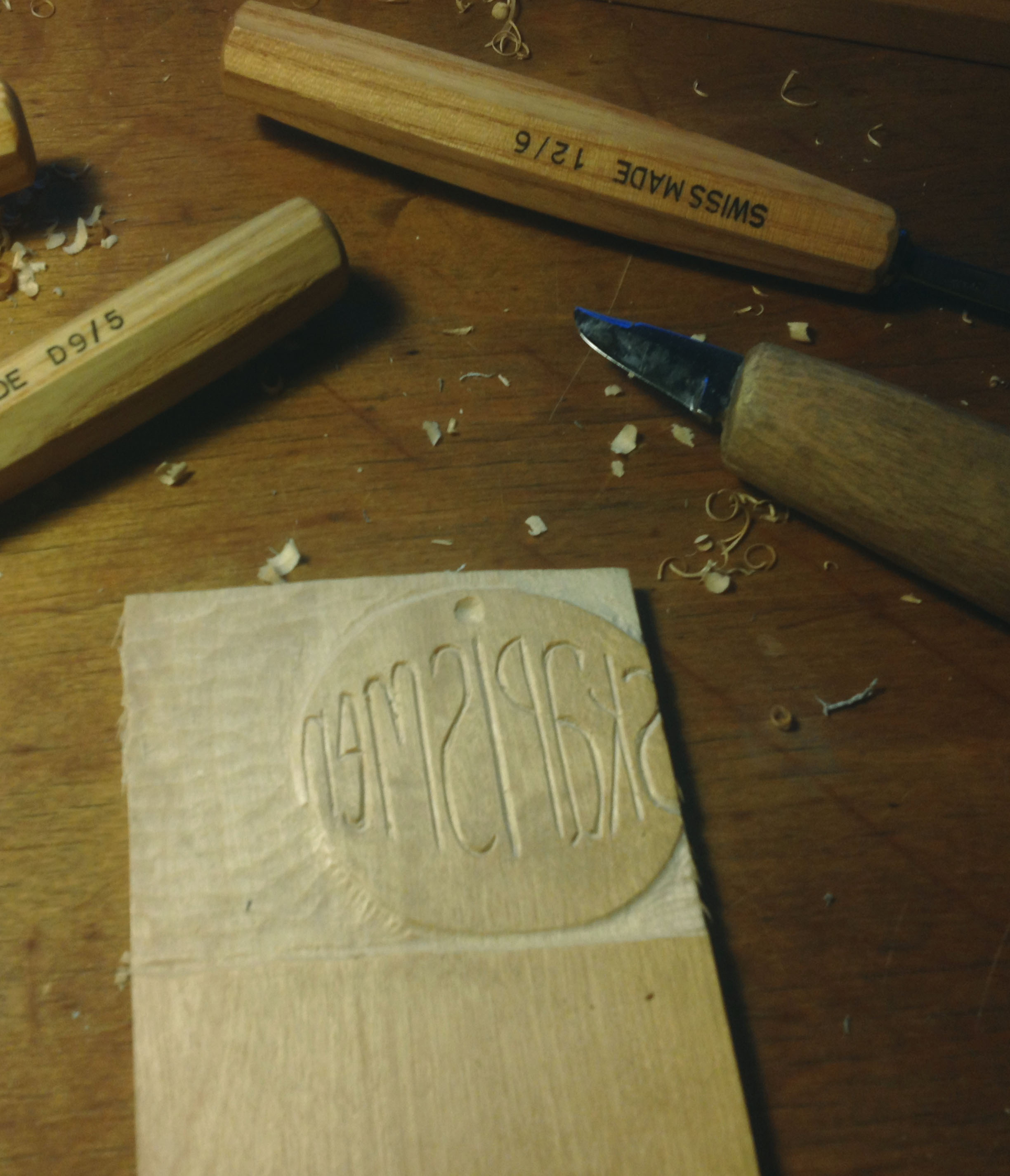 Visitkort träsnitt hemmatryck grafisk design