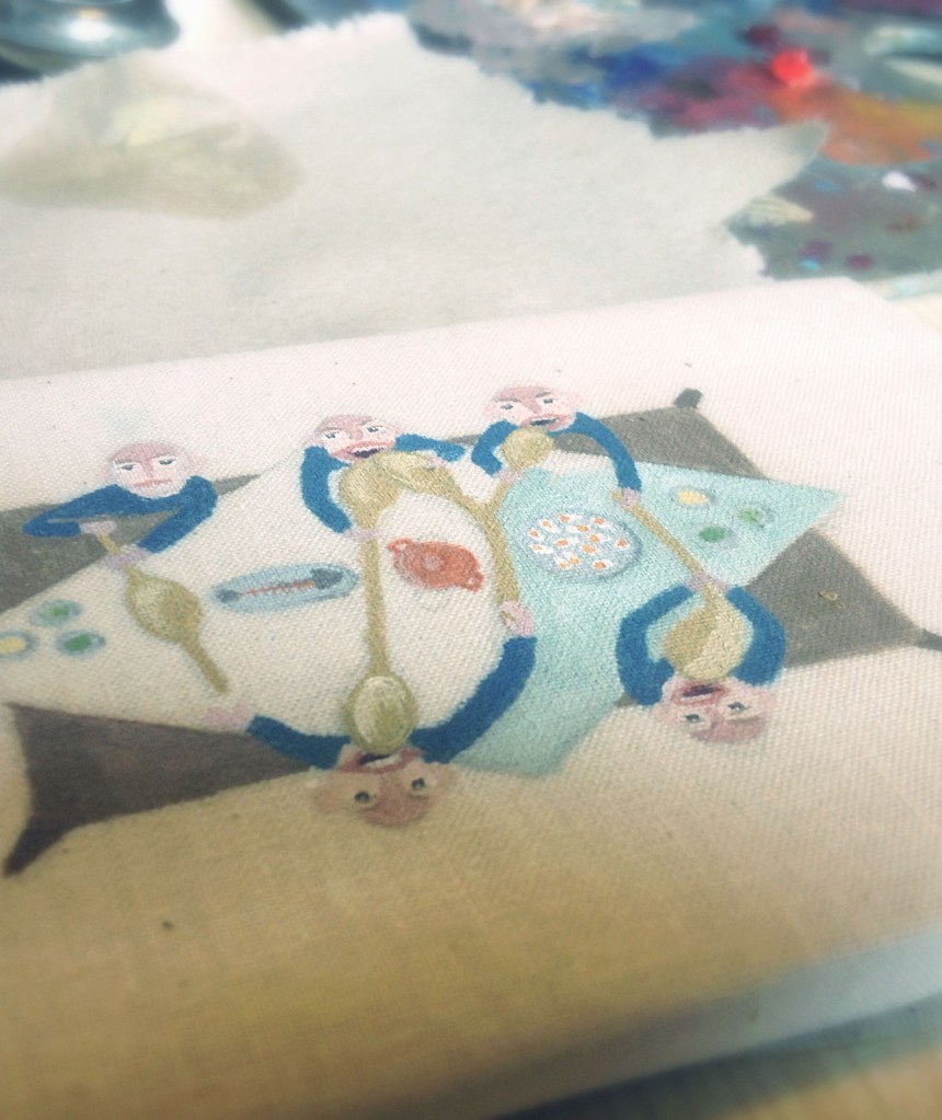 träslev, träsked, tälja, handgjord sked, handgjord slev, slöjd, träslöjd, träkonst, bonadsmåleri, wood art, wood spoon, crafted spoon, handmade spoon